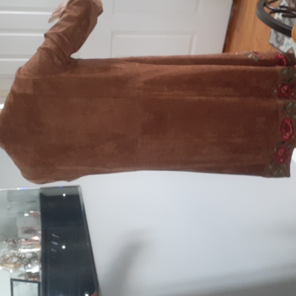 CURATION'S women's Bohemian Faux Suede Duster Topper size M - Picture 6 of 6